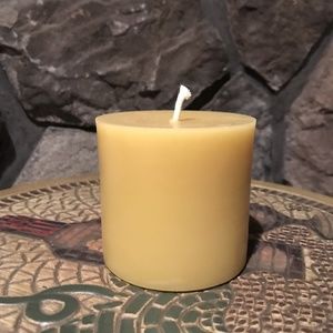 Real bees wax candle 3"x3"